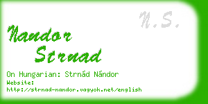 nandor strnad business card